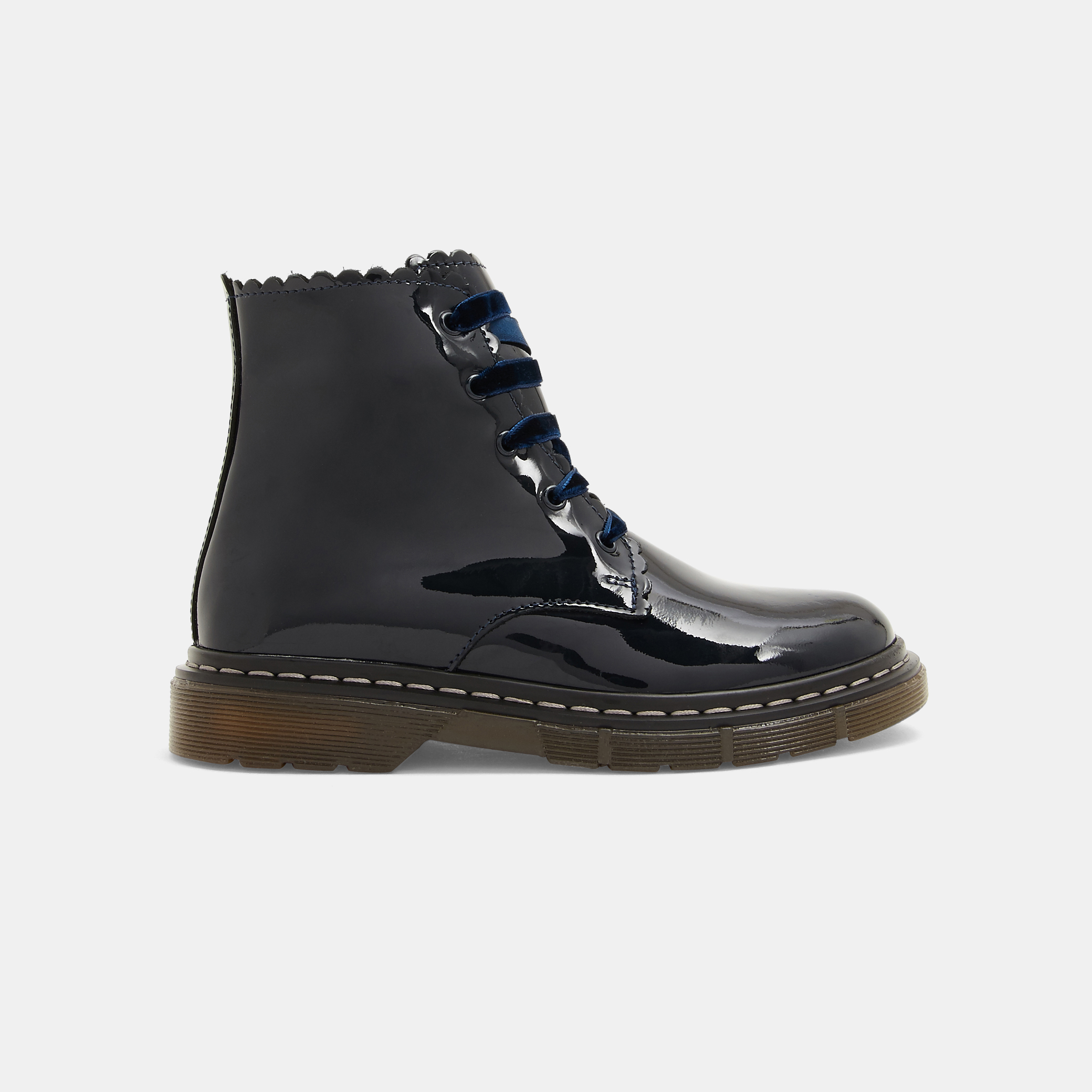 Boots enfant fille en cuir verni