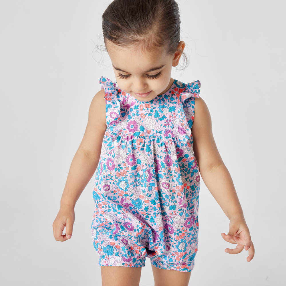 Combinaison bébé fille en tissu Liberty