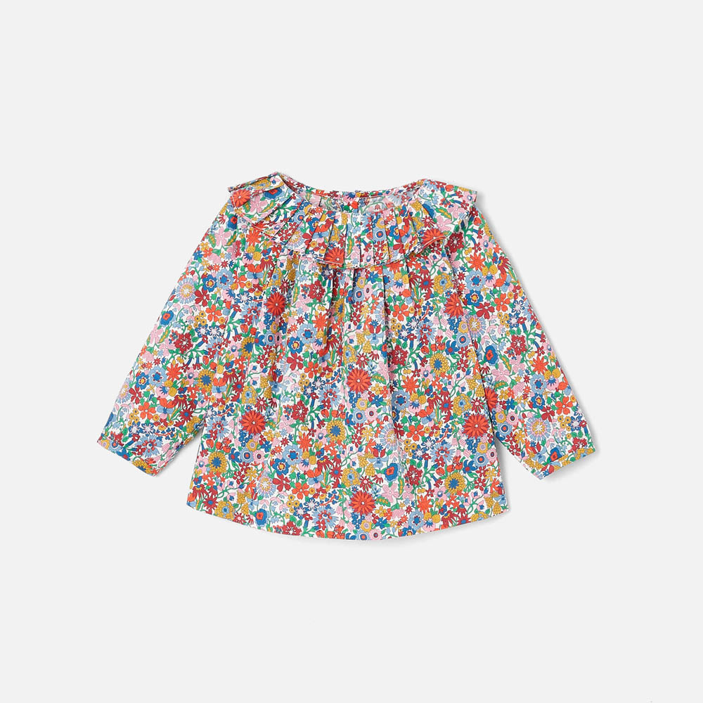 Blouse bébé fille en tissu Liberty