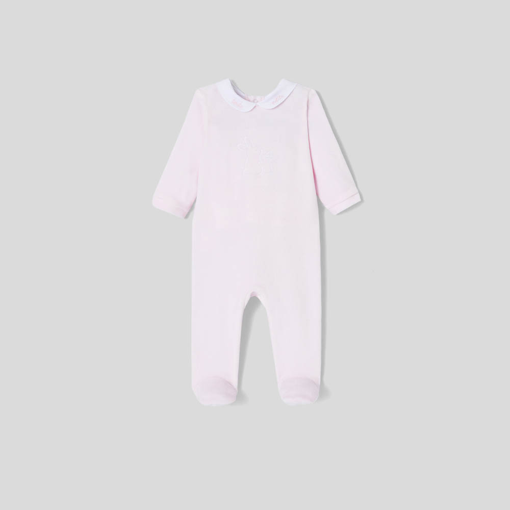 Pyjama bébé fille en velours bouclette