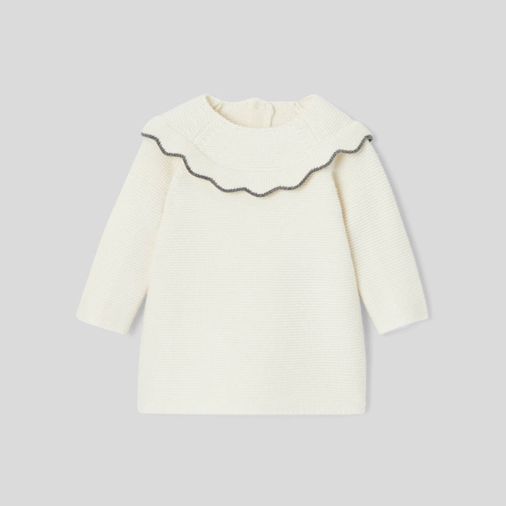 Robe bébé fille en point mousse