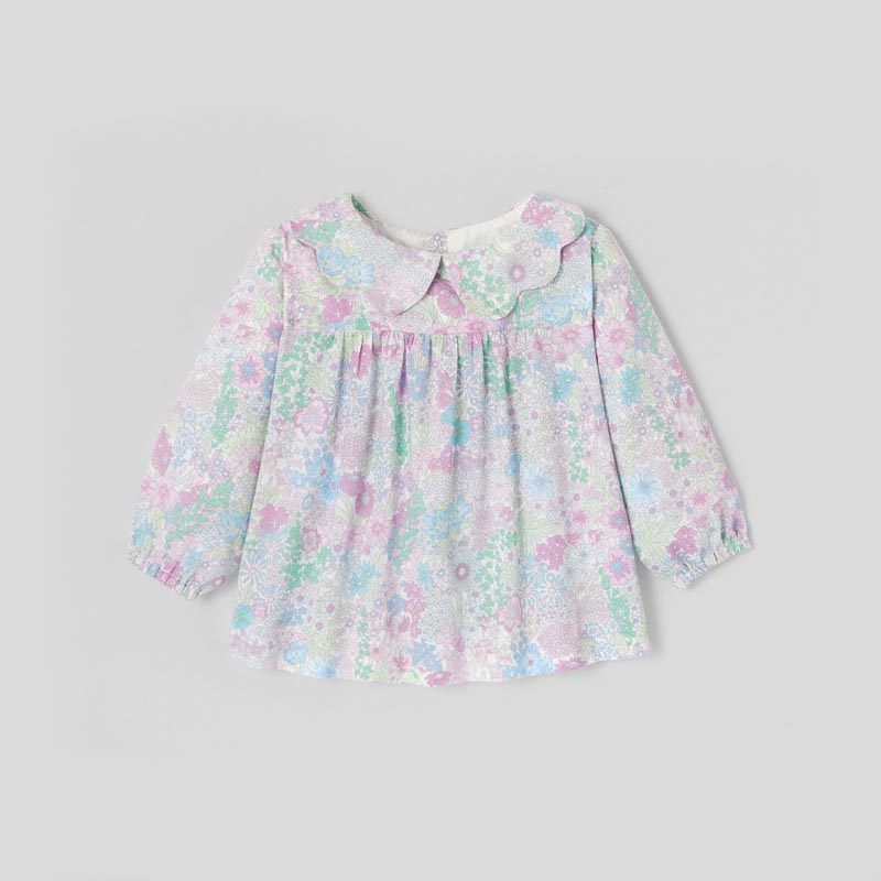 Blouse bébé fille en tissu Liberty