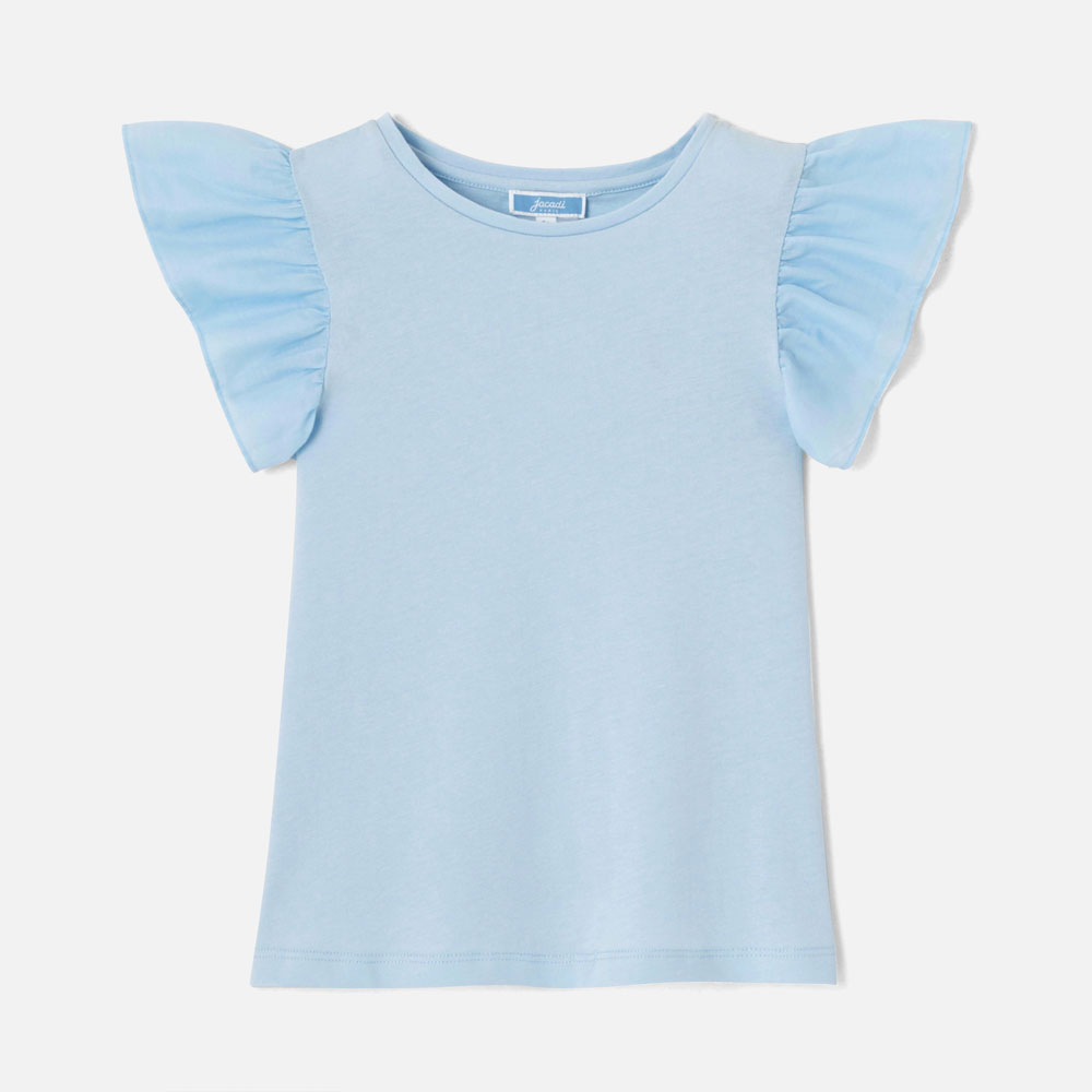 T-shirt enfant fille manches volantées