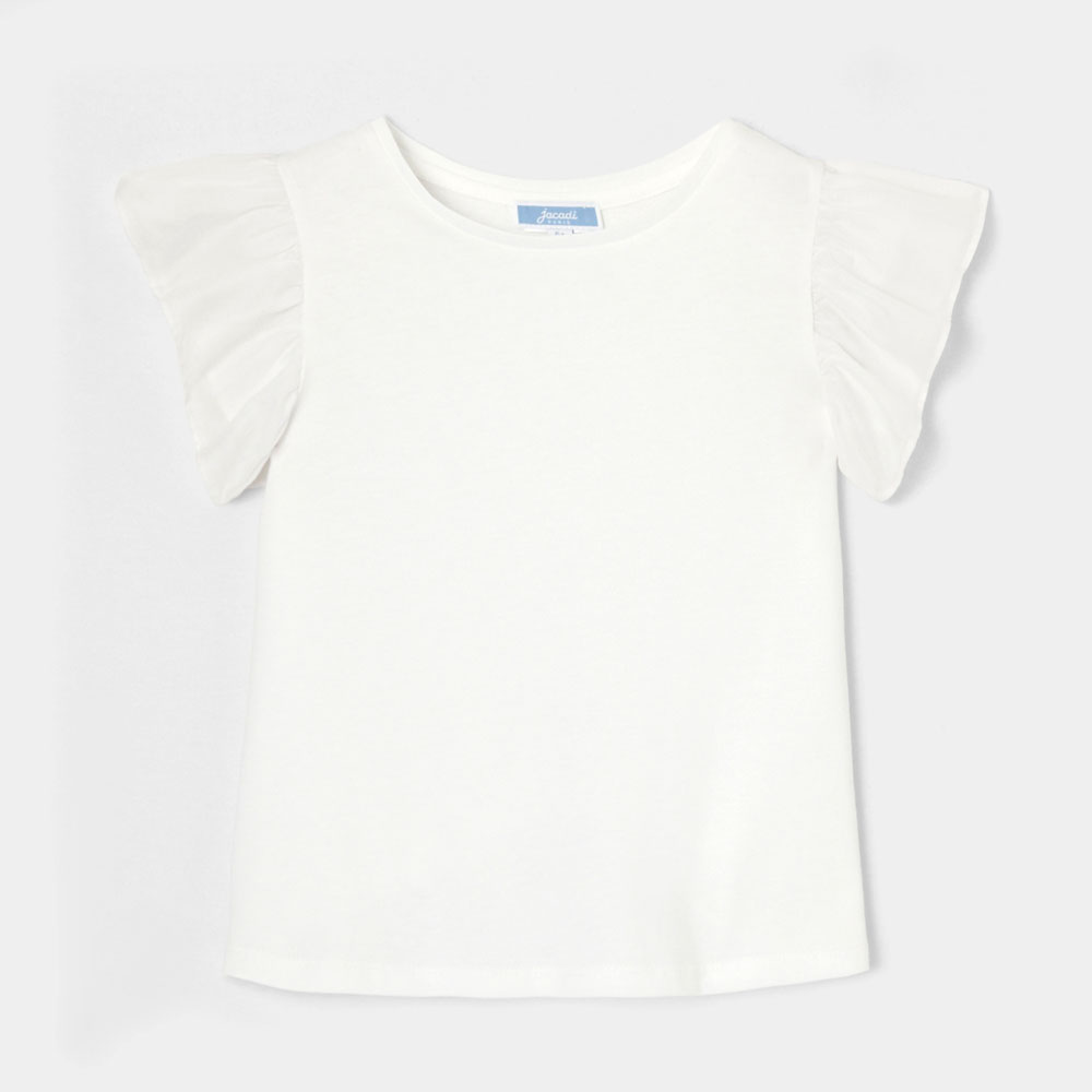 T-shirt enfant fille manches volantées