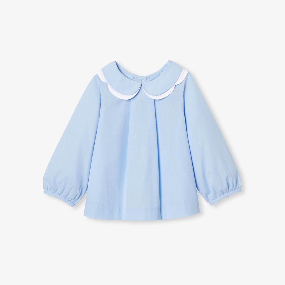 Blouse bébé fille en fil à fil de coton