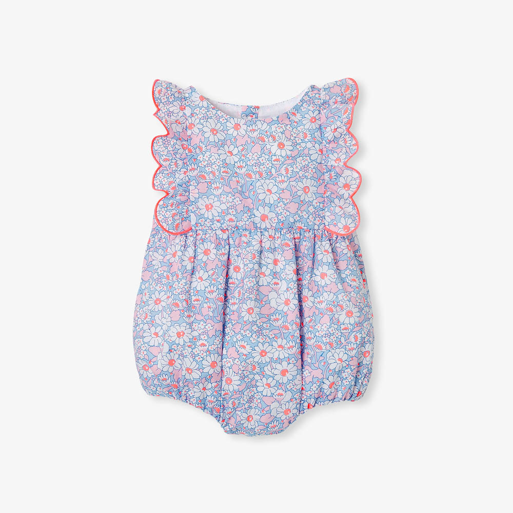 Barboteuse bébé fille en tissu Liberty