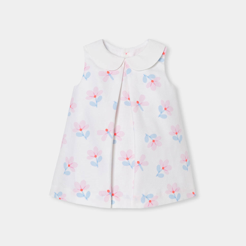 Robe chasuble bébé fille en piqué de coton