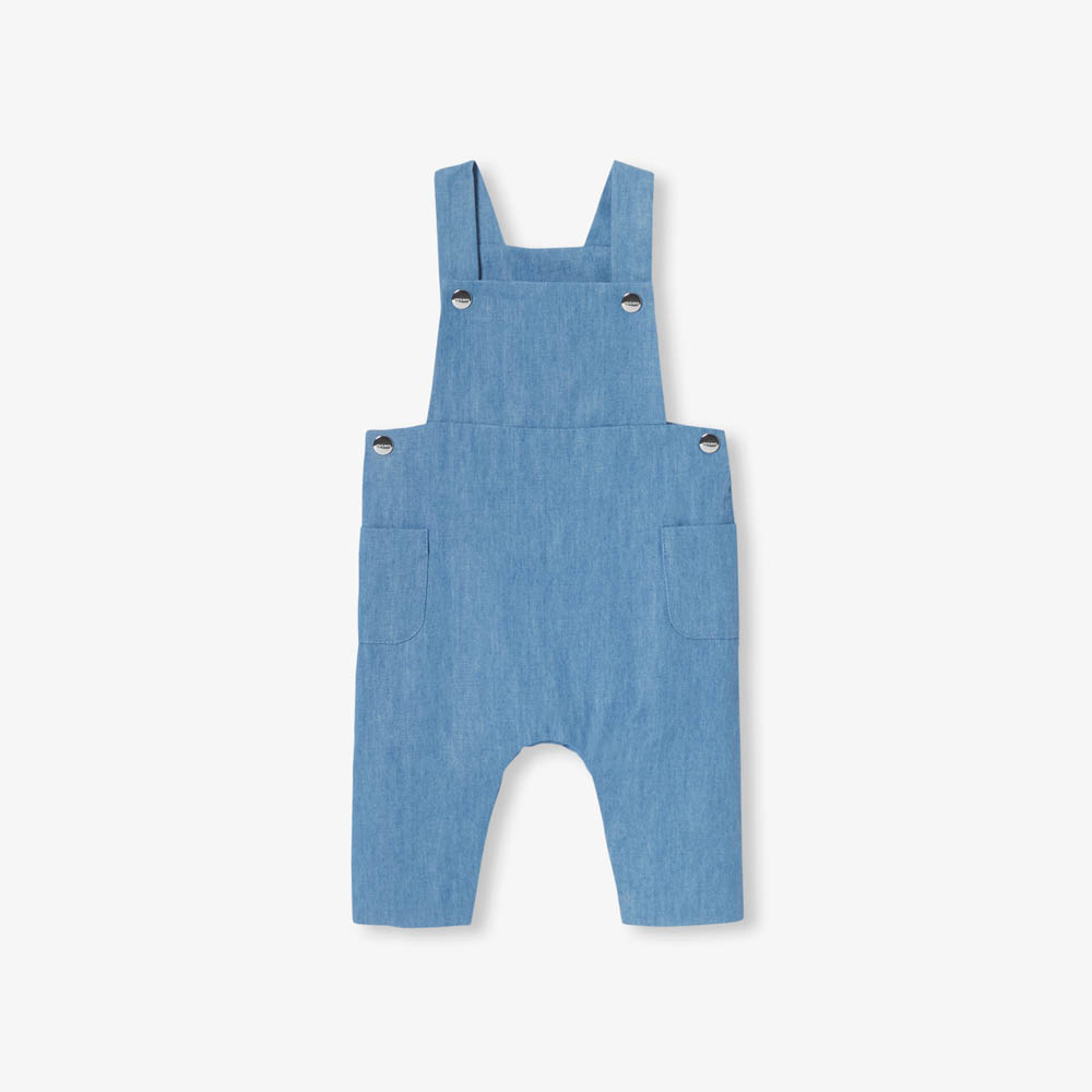 Salopette bébé en denim léger