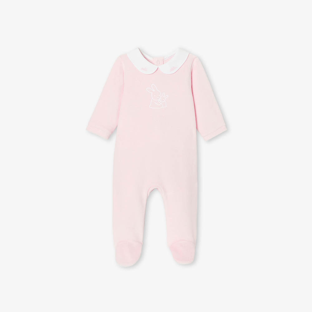 Pyjama bébé fille en velours bouclette