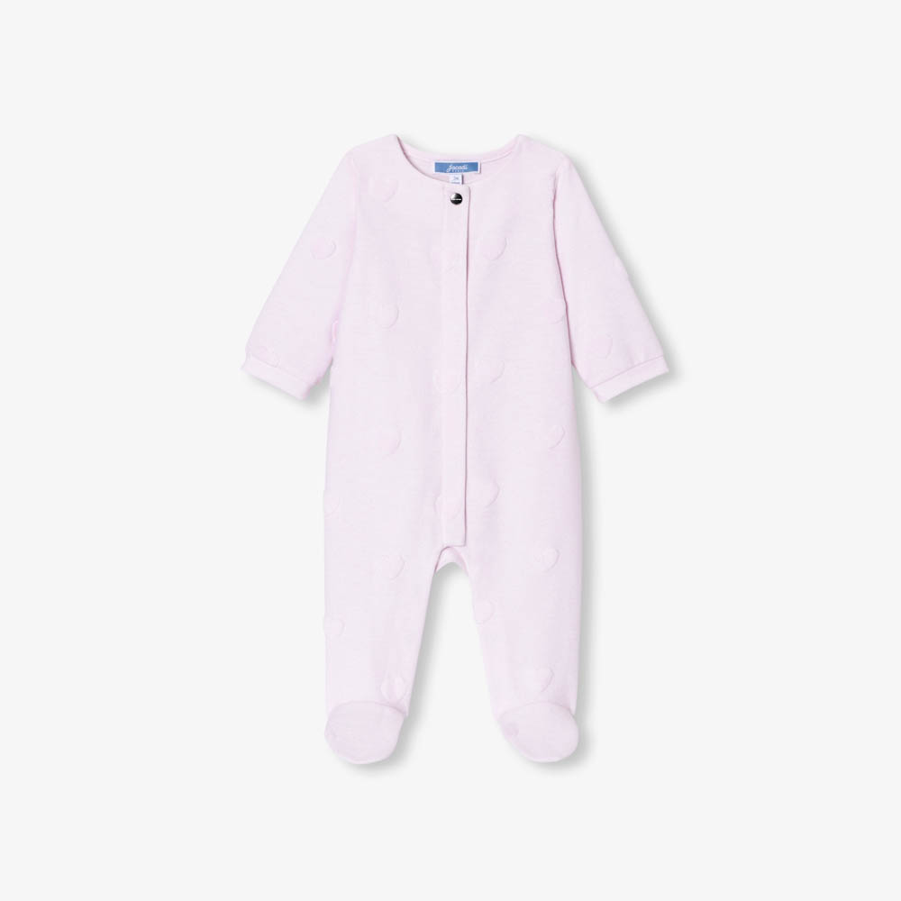 Pyjama bébé fille en jersey motif cœur