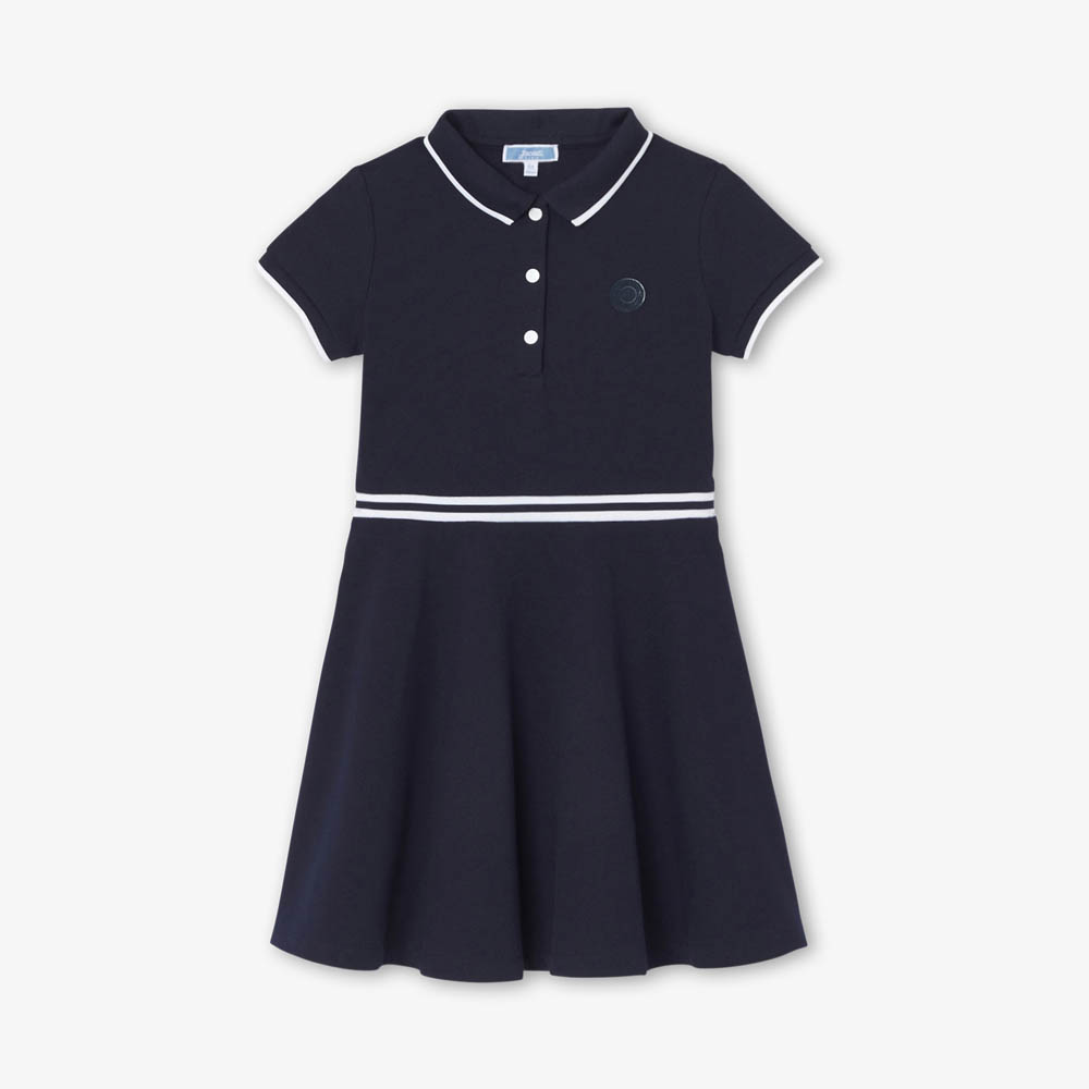 Robe enfant fille en piqué de coton