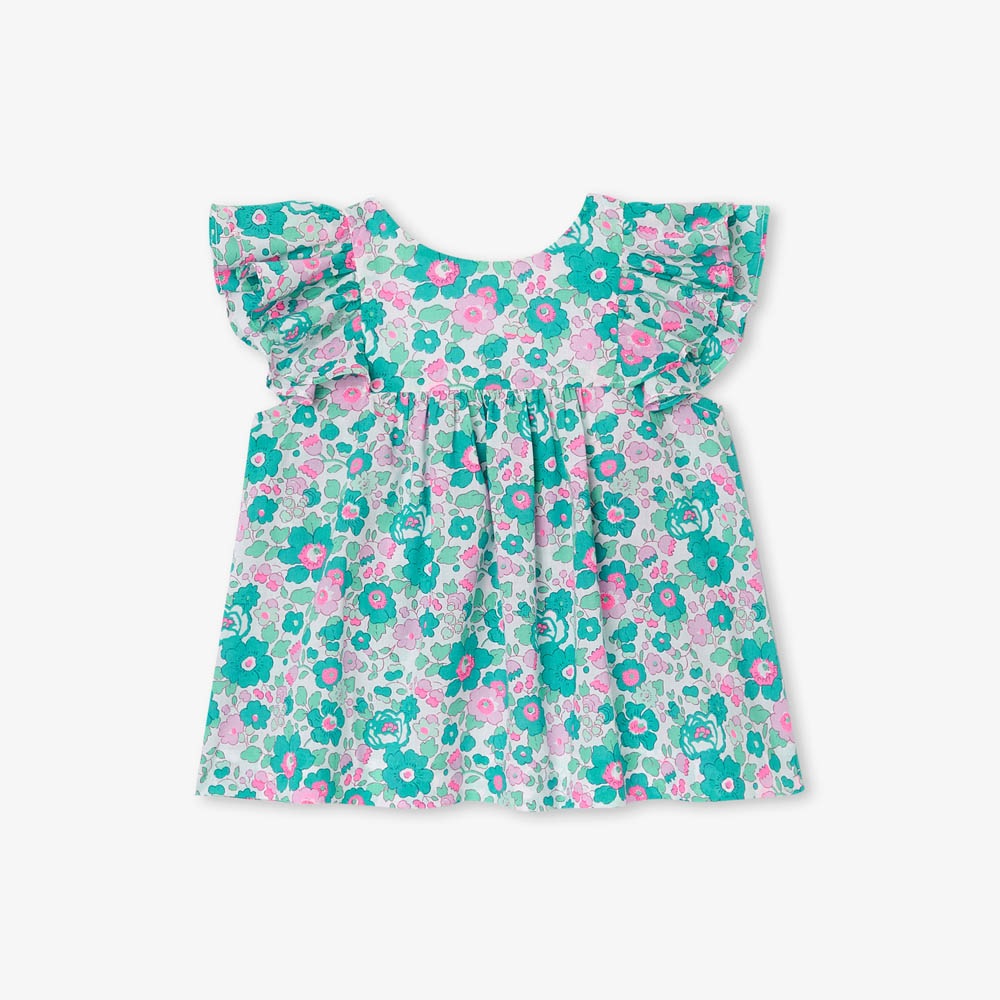 Blouse bébé fille en tissu Liberty