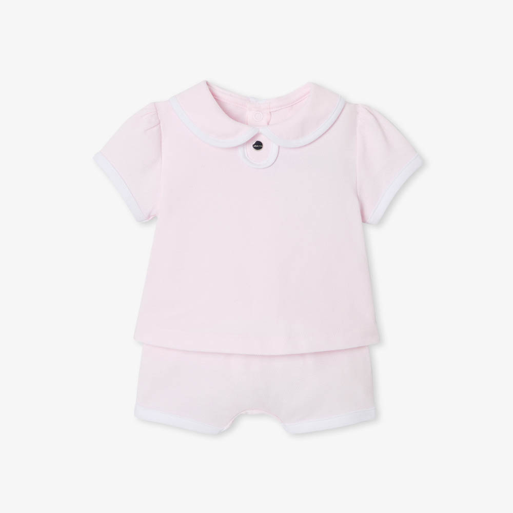 Ensemble bébé fille en piqué de coton