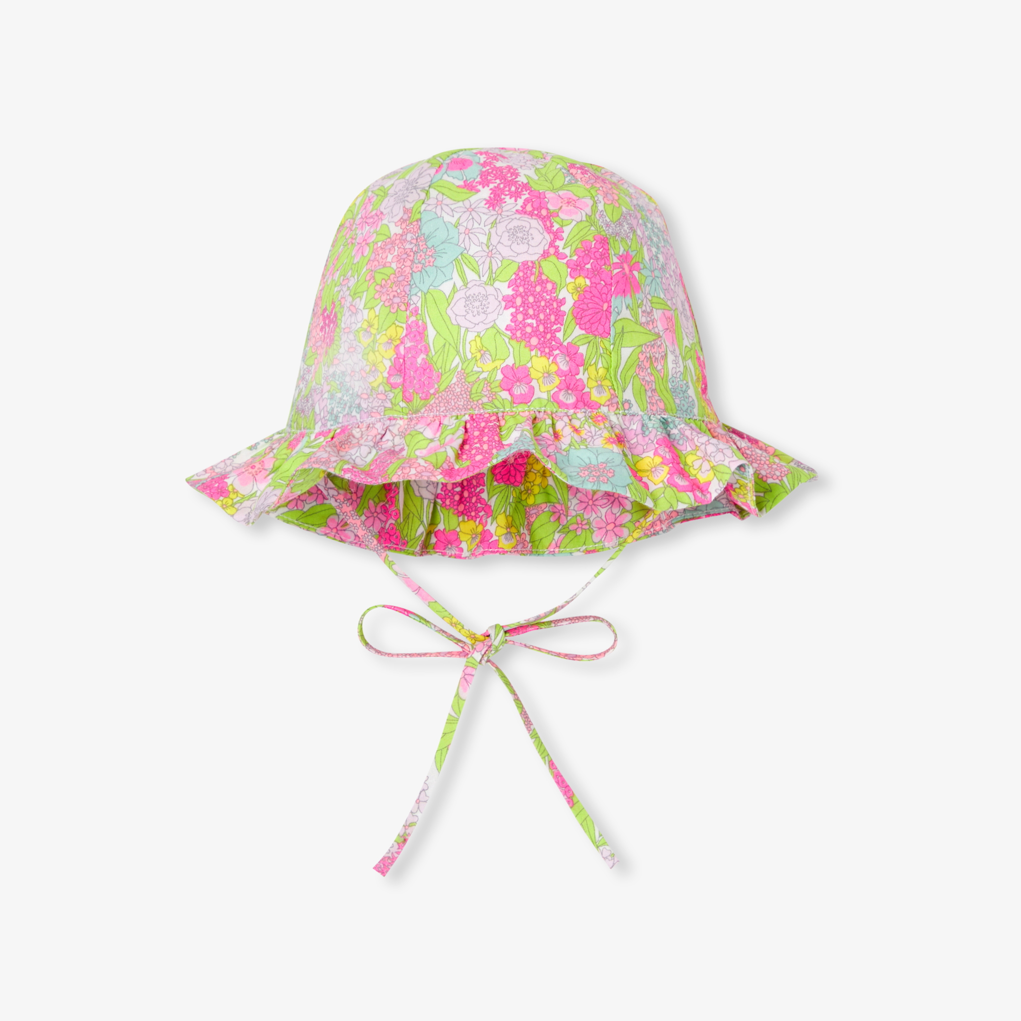 Chapeau bébé fille en tissu Liberty