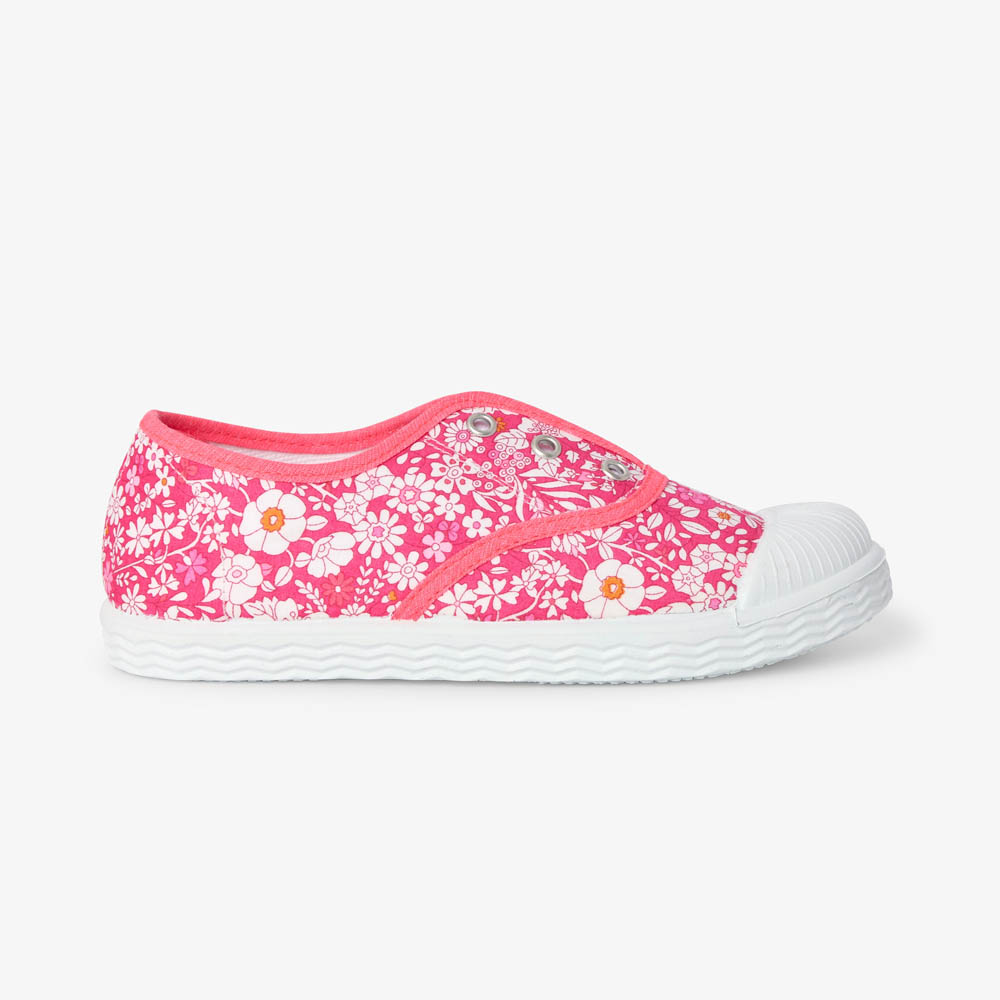 Tennis enfant fille en tissu Liberty