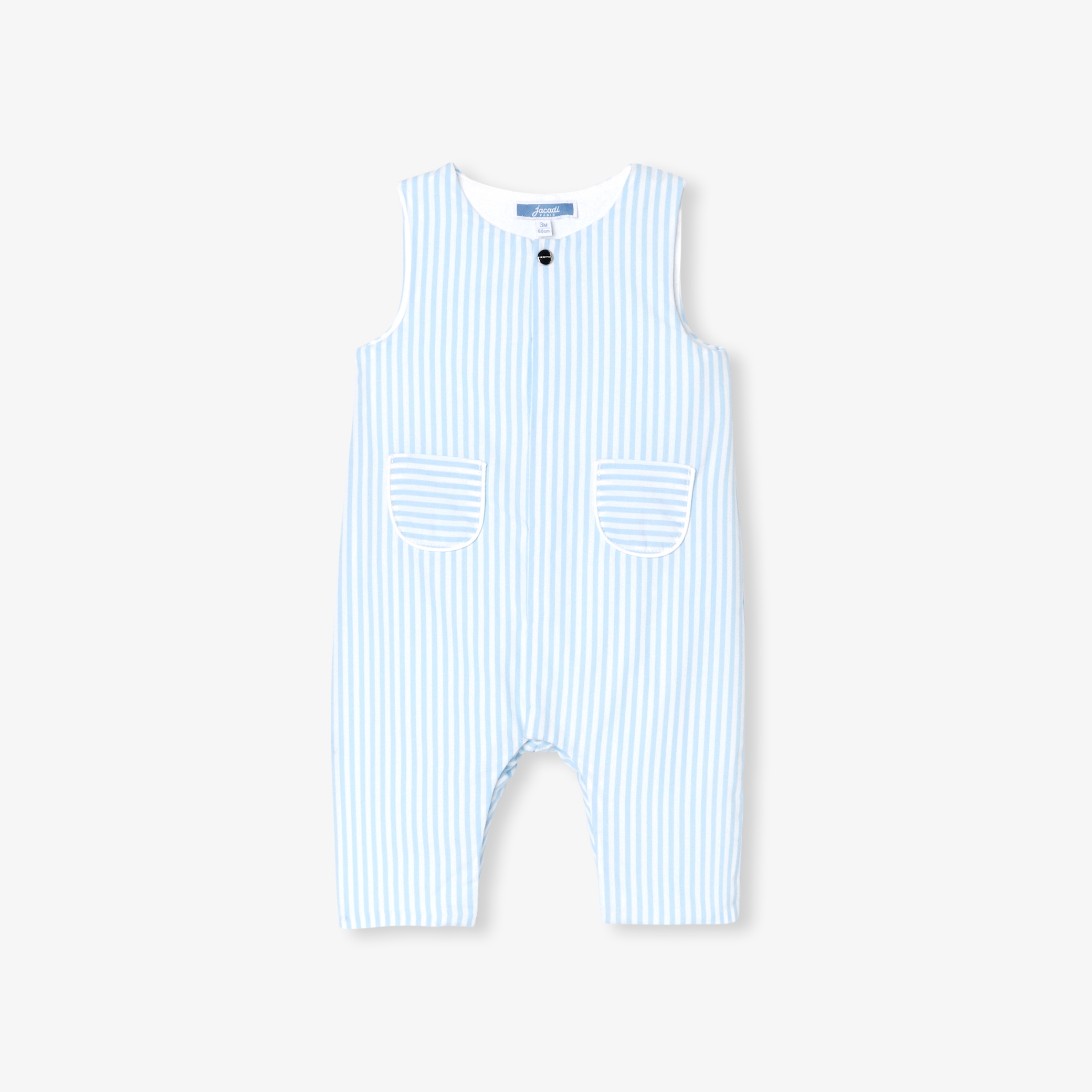 Combinaison bébé garçon en popeline rayée Combinaison bébé garçon en popeline rayée