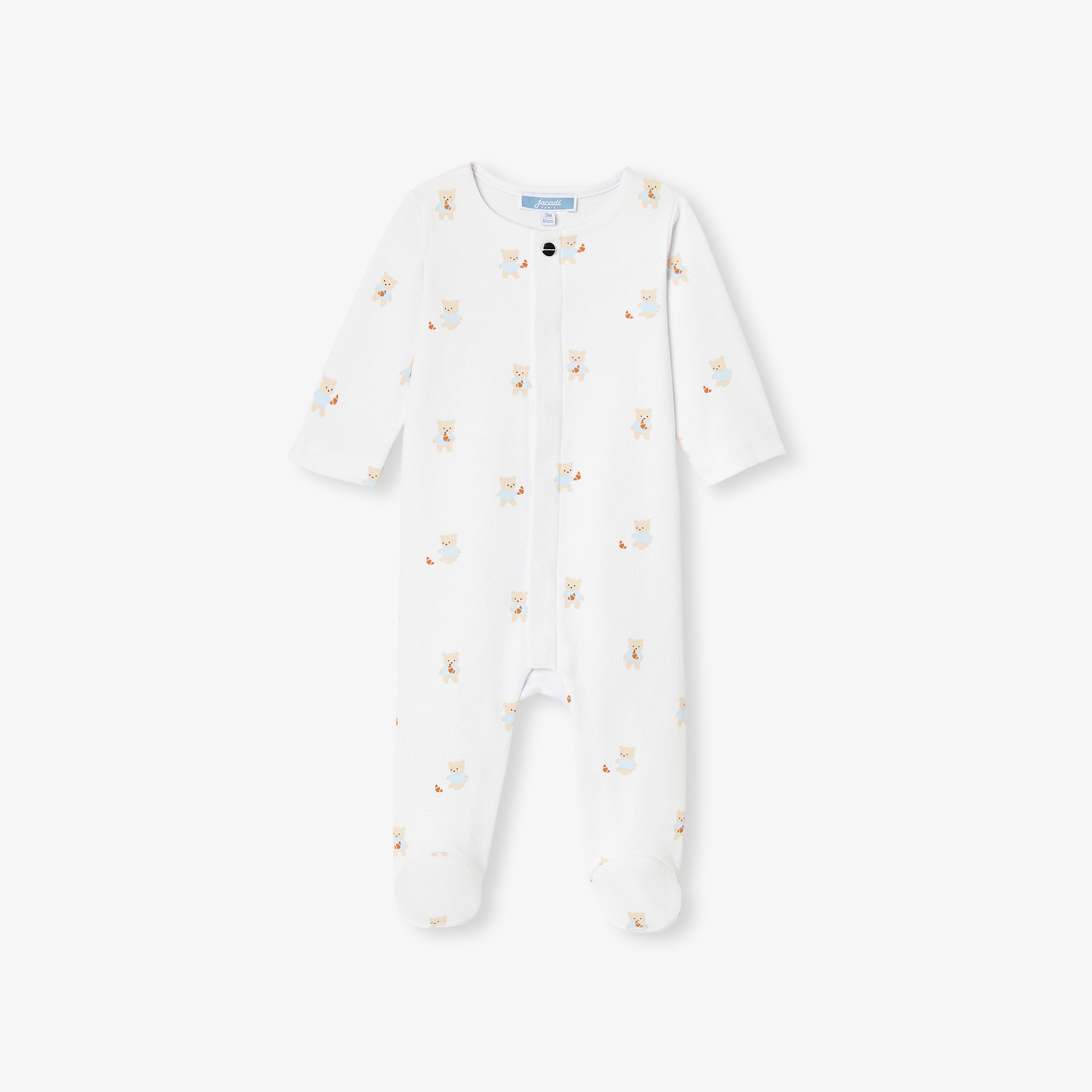 Pyjama bébé motifs ourson et croissant Pyjama bébé motifs ourson et croissant