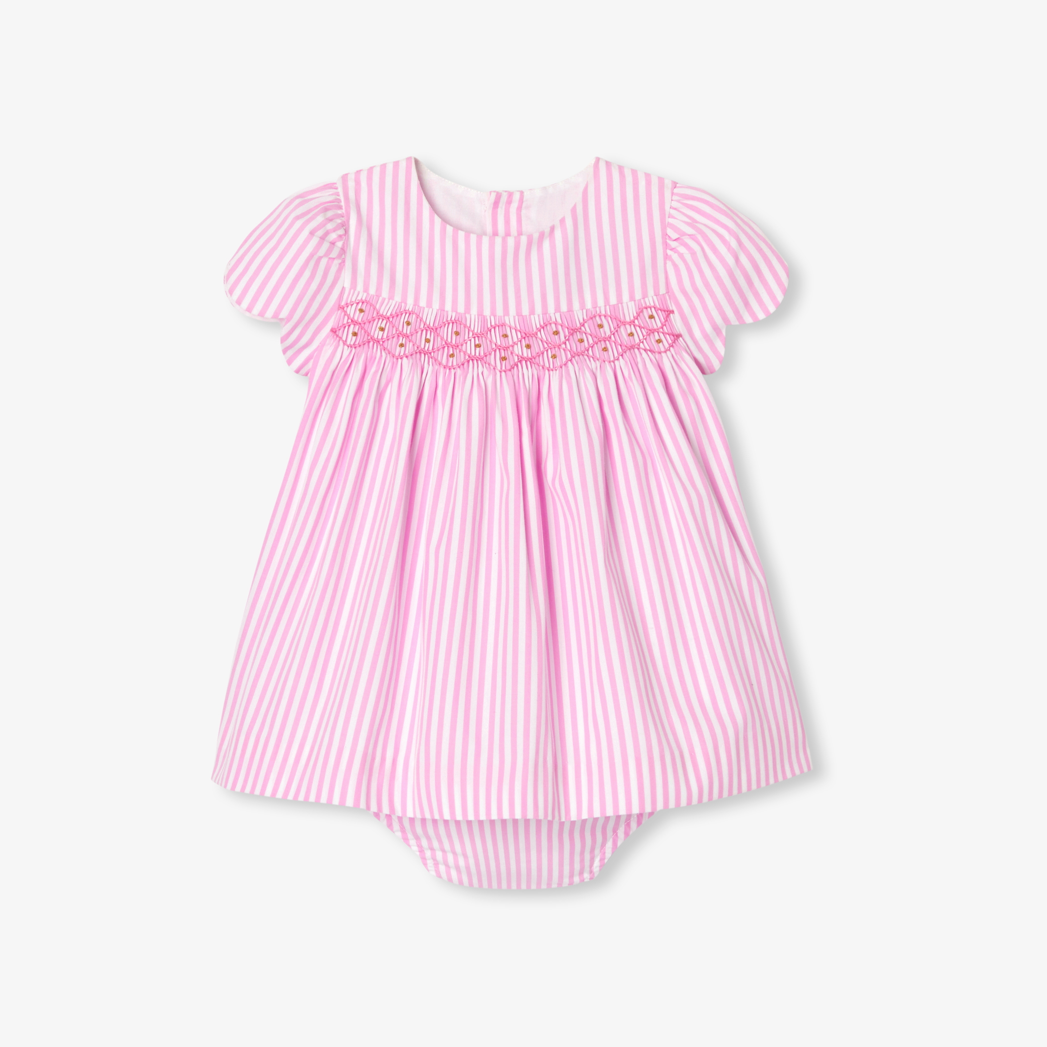Robe bébé fille en popeline rayée Robe bébé fille en popeline rayée