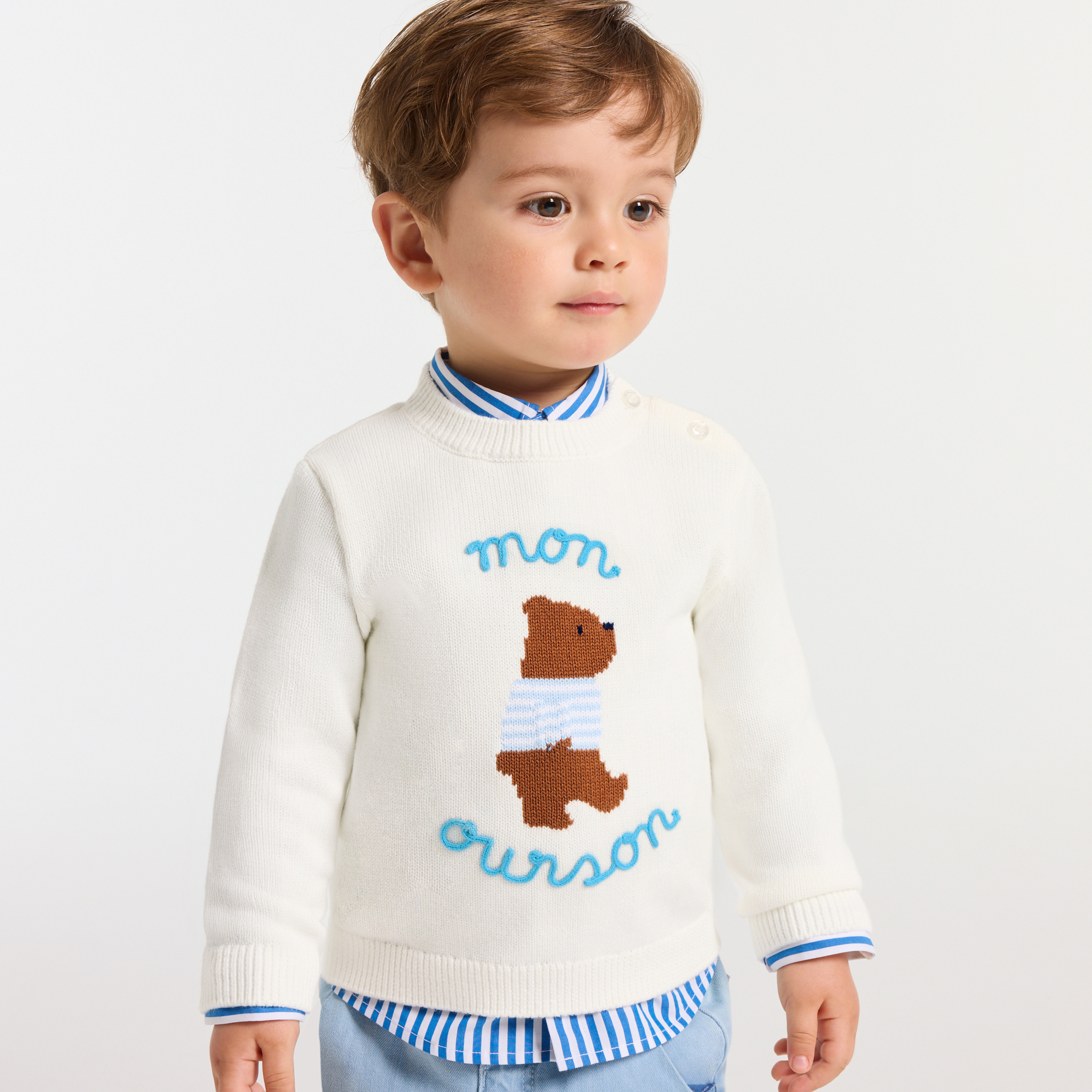 Pull bébé garçon en coton Pull bébé garçon en coton