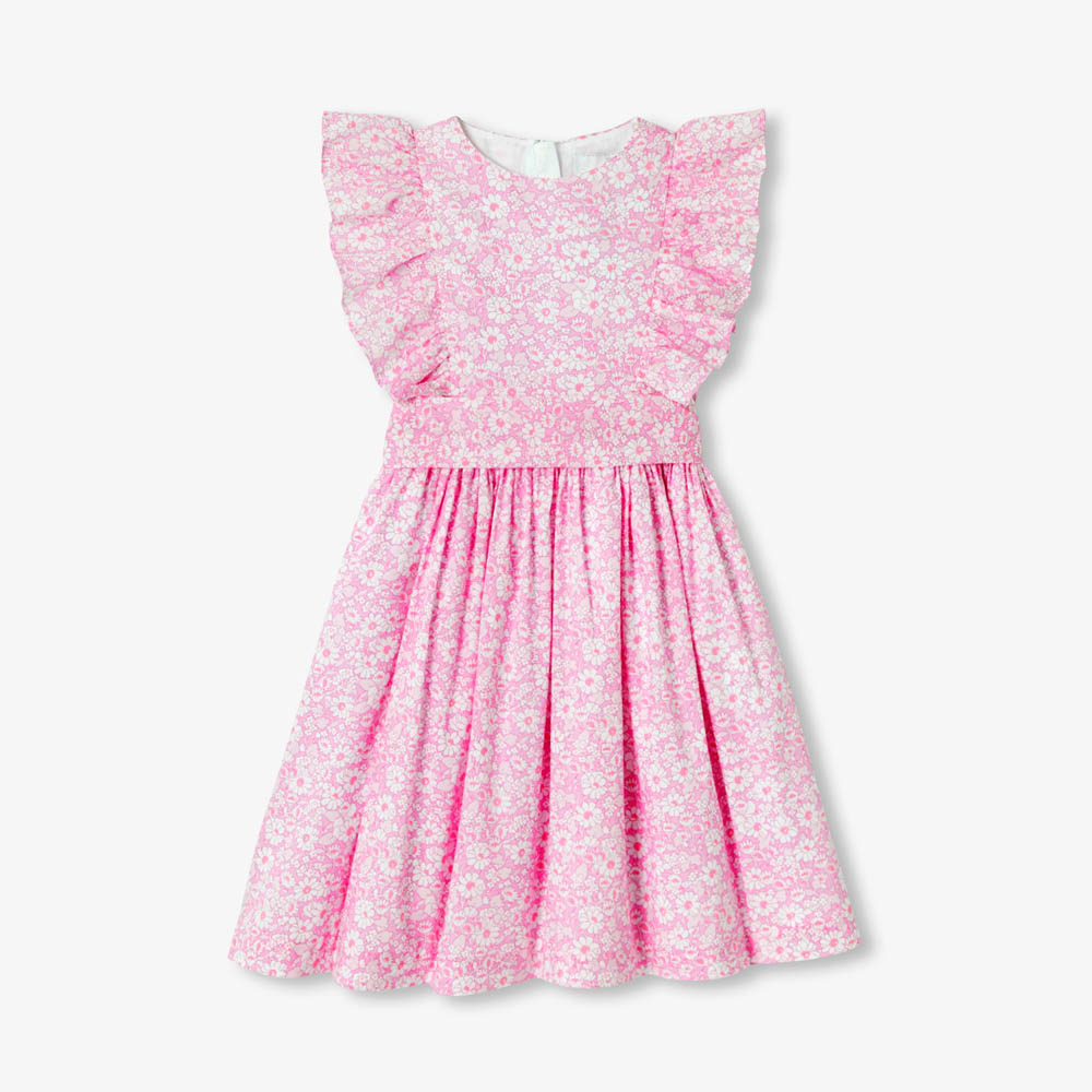 Robe cérémonie enfant fille en tissu Liberty