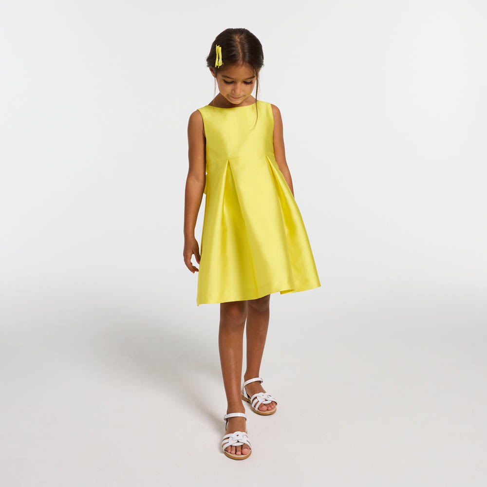 Robe de cérémonie enfant fille en satin Mikado