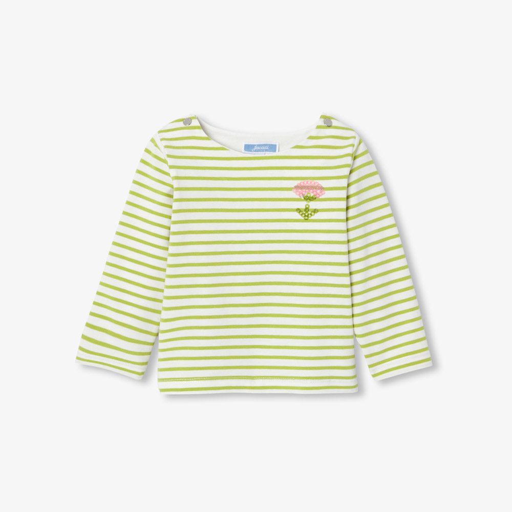 Marinière bébé fille en coton