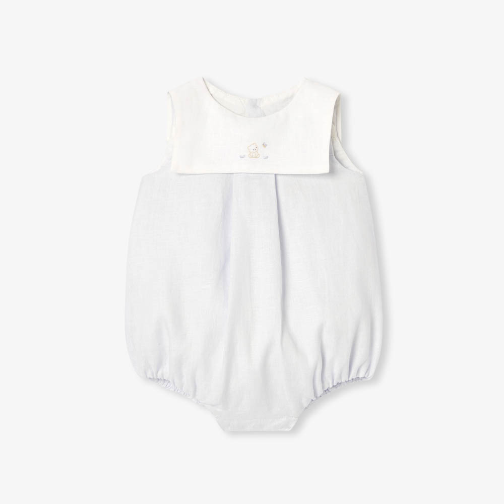 Barboteuse bébé garçon en lin