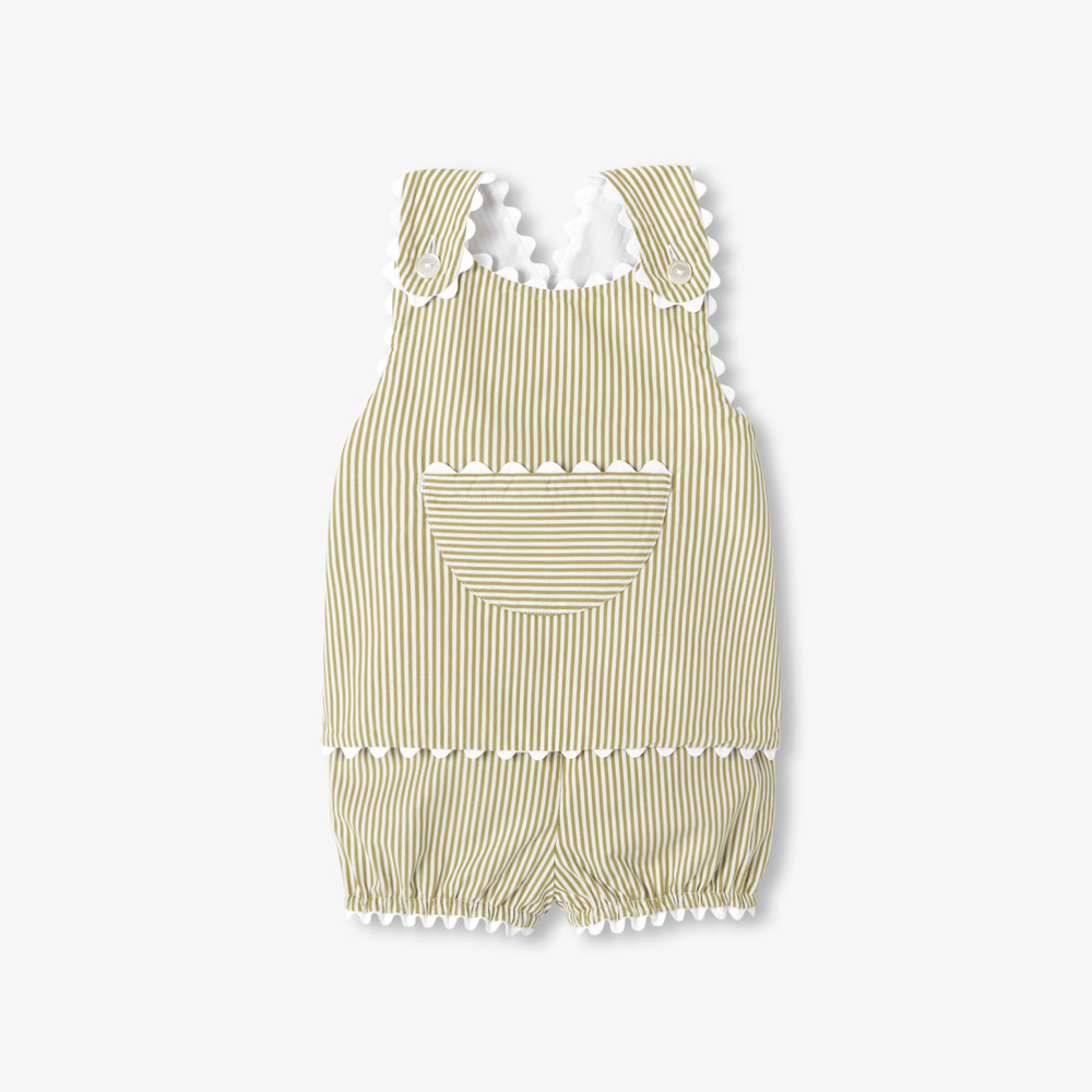 Ensemble short bébé fille en coton rayé