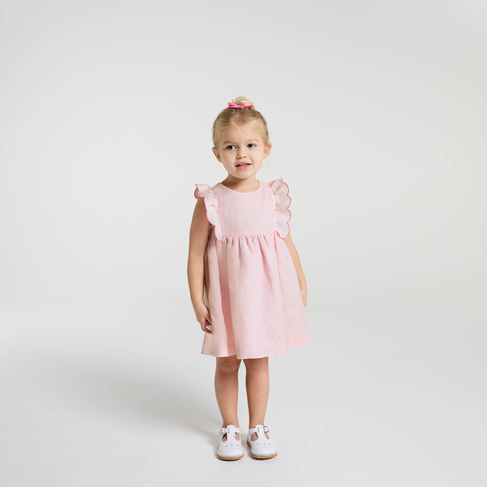 Robe bébé fille en lin