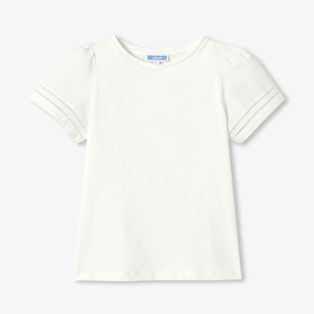 T-shirt enfant fille en jersey de coton