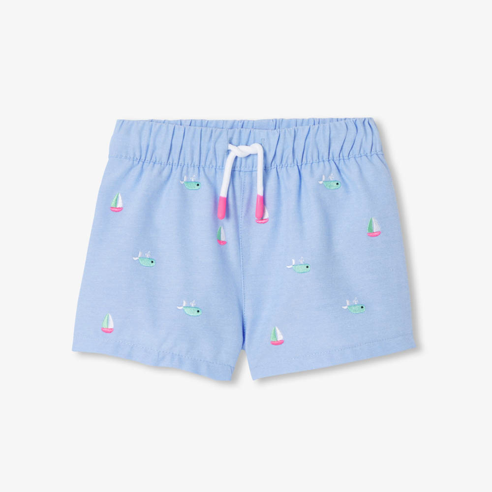 Short de bain bébé en oxford Short de bain bébé en oxford