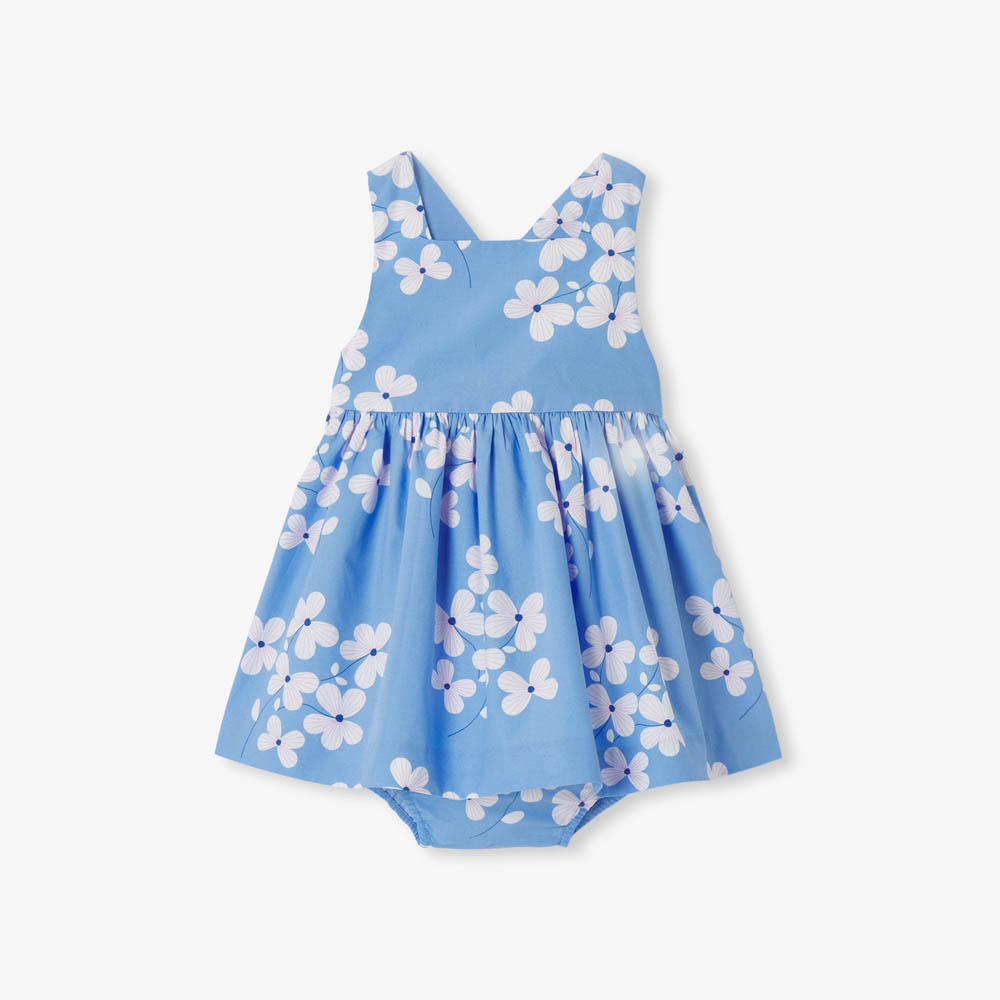 Robe bébé fille en popeline imprimée
