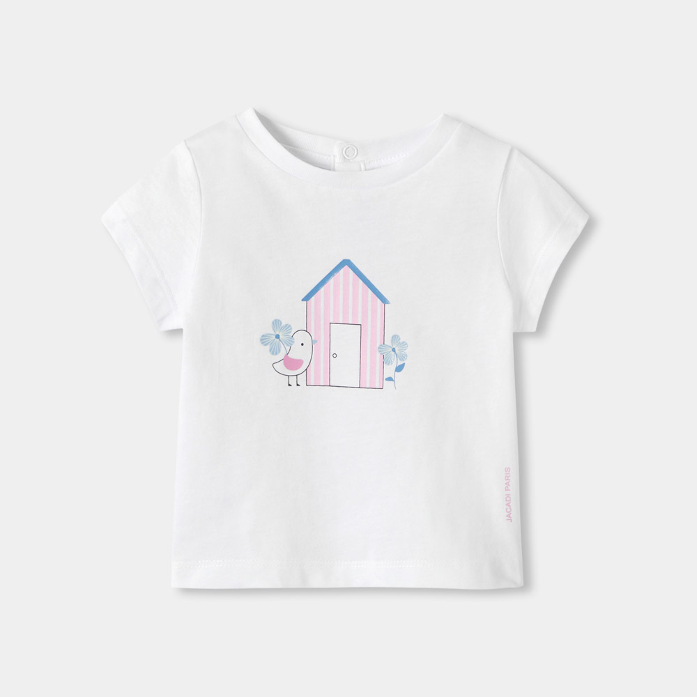 T-shirt bébé fille manches courtes en coton T-shirt bébé fille manches courtes en coton