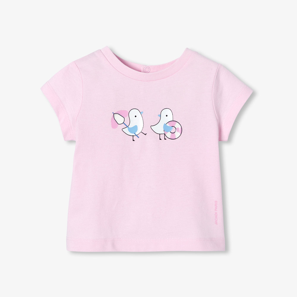 T-shirt bébé fille manches courtes en coton