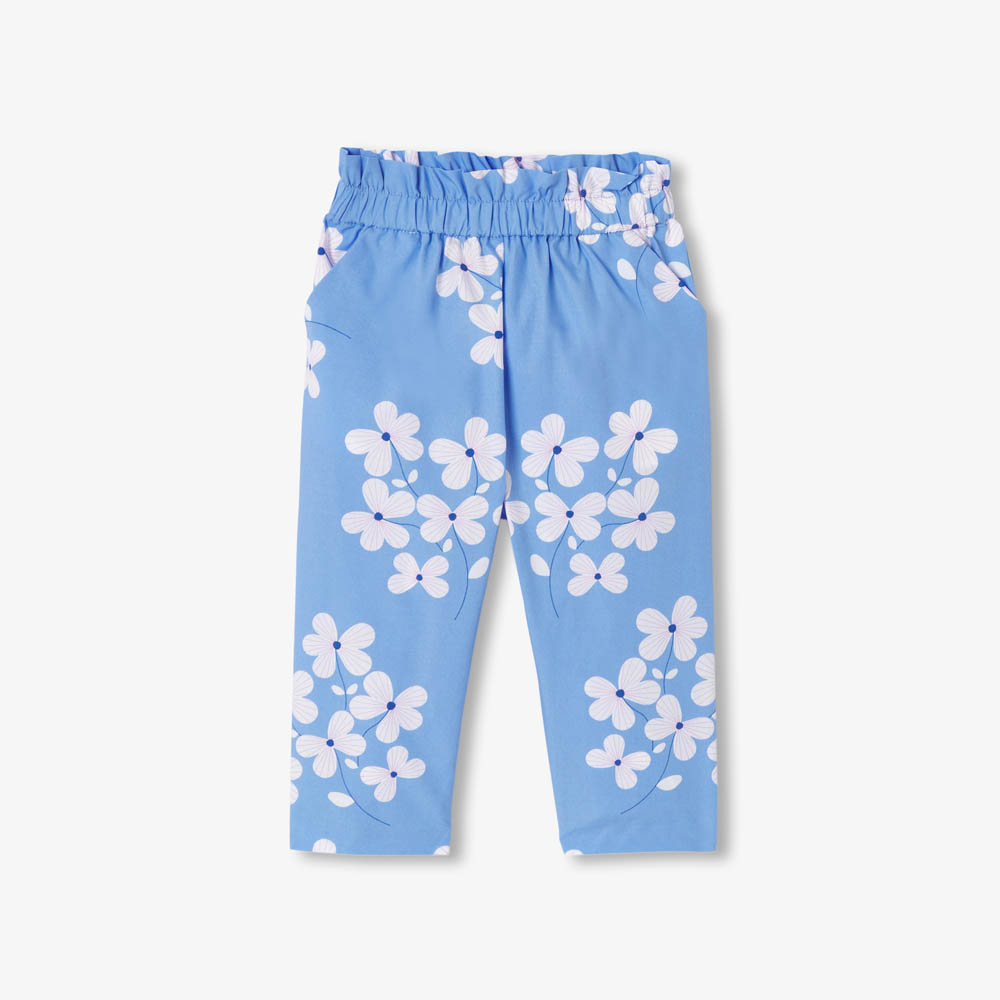 Pantalon bébé fille en coton imprimé floral