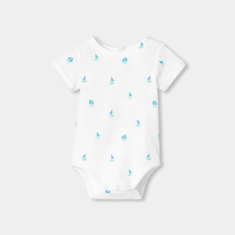 Body bébé garçon en coton manches courtes