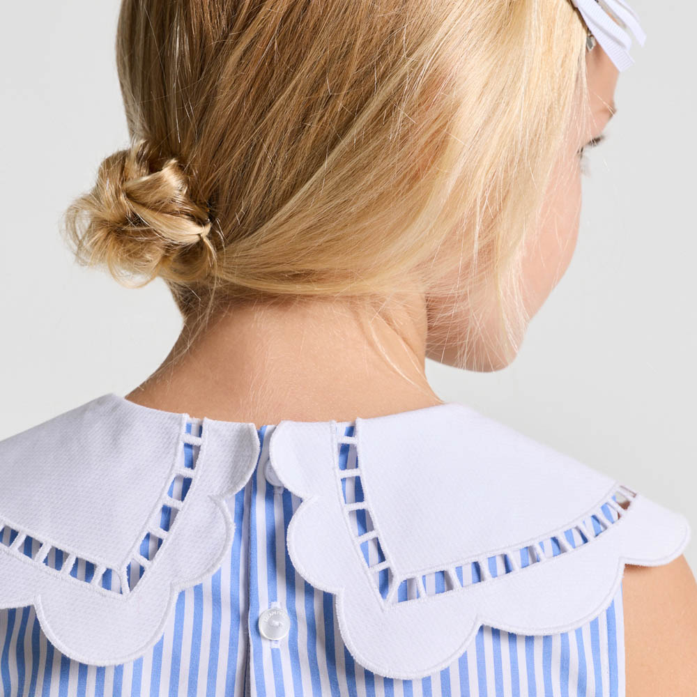 Blouse enfant fille en popeline rayée