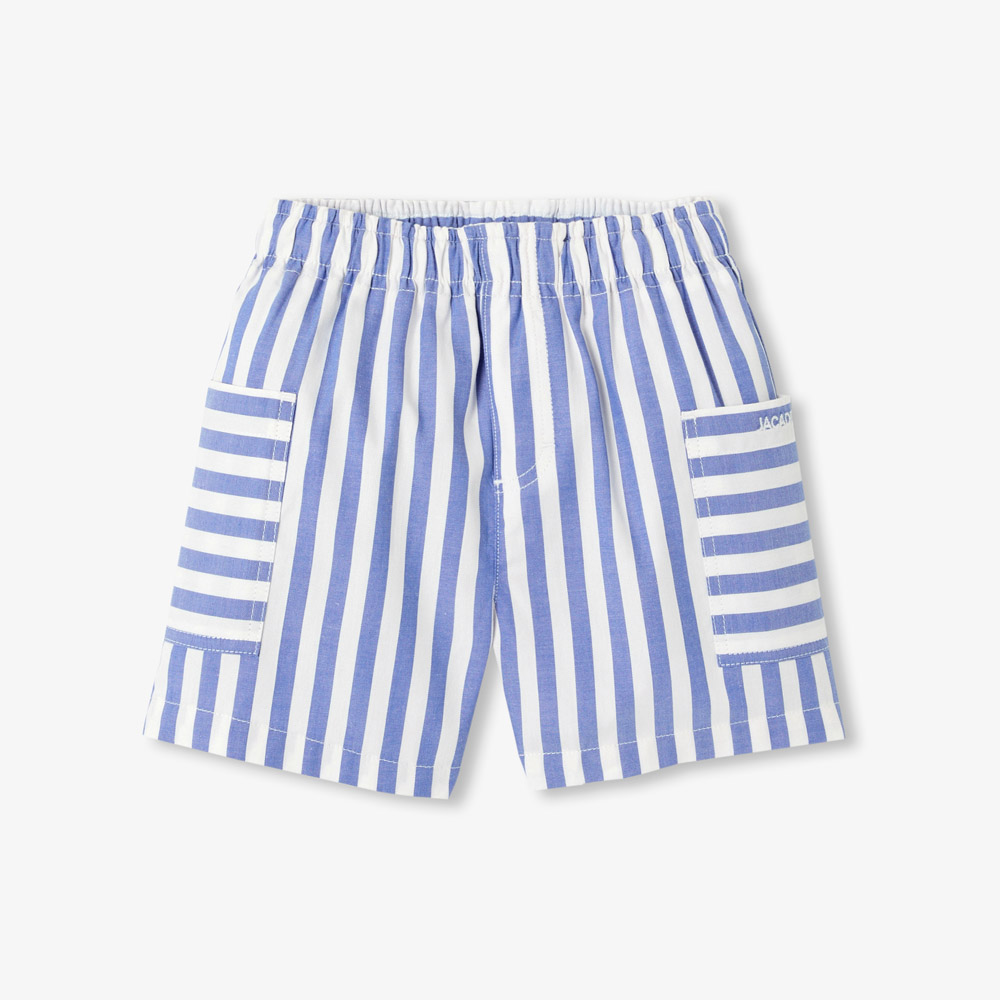 Short bébé garçon en oxford rayé Short bébé garçon en oxford rayé