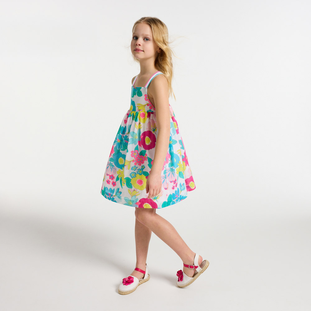 Robe sans manches enfant fille en popeline Robe sans manches enfant fille en popeline