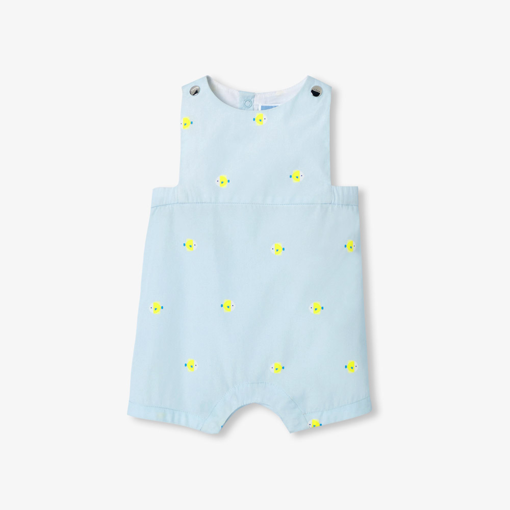 Barboteuse bébé garçon en popeline
