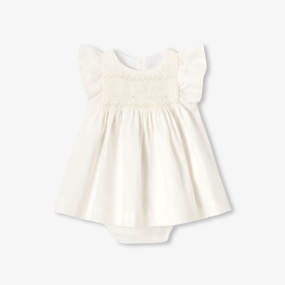 Robe bébé fille en lin