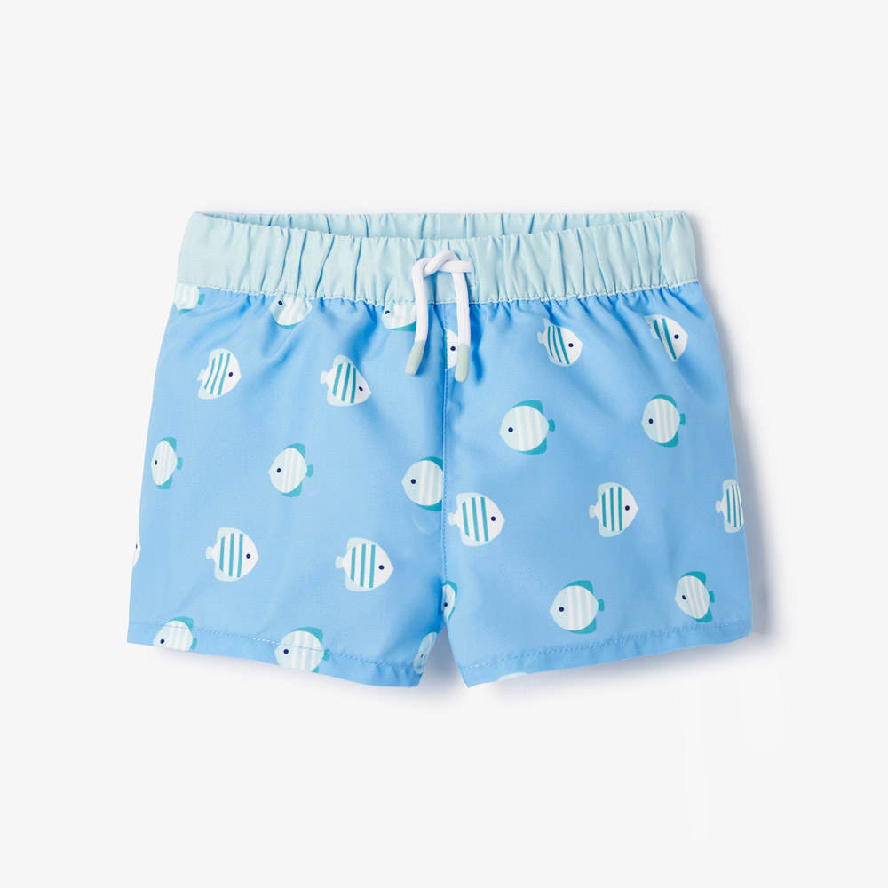 Short de bain bébé à motif poisson Short de bain bébé à motif poisson
