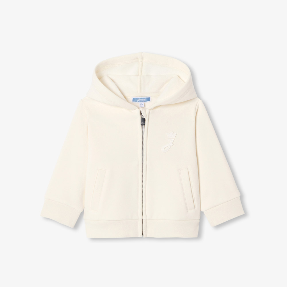 Sweat zippé bébé en molleton