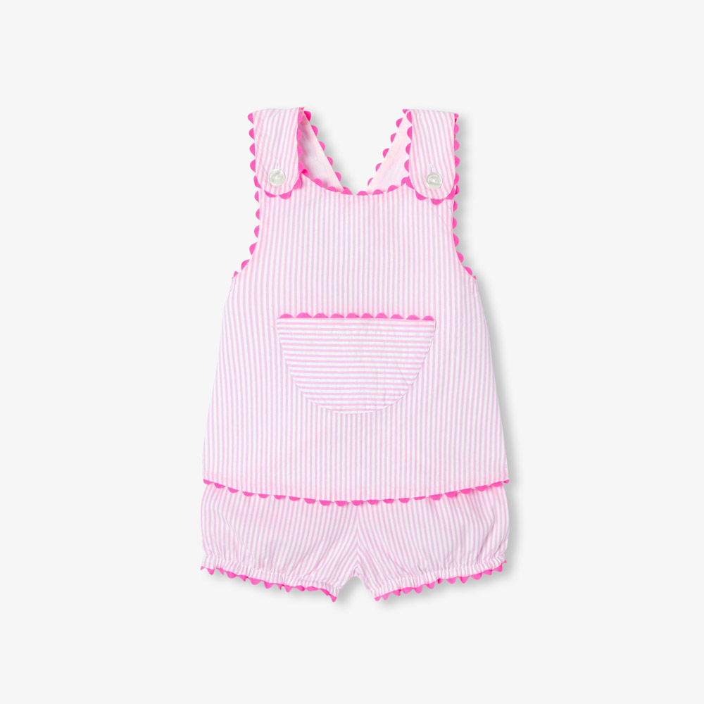 Ensemble short bébé fille en coton rayé