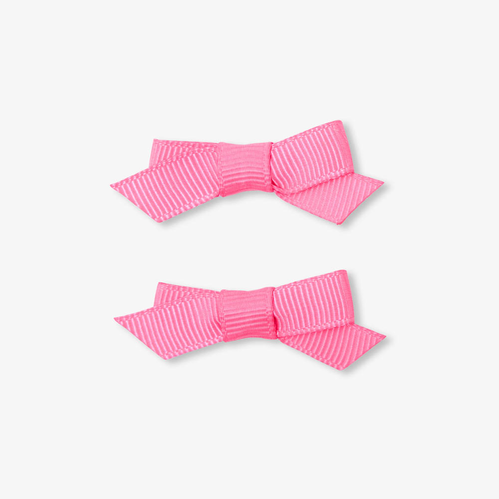 Duo de pinces crocodiles bébé fille à nœud