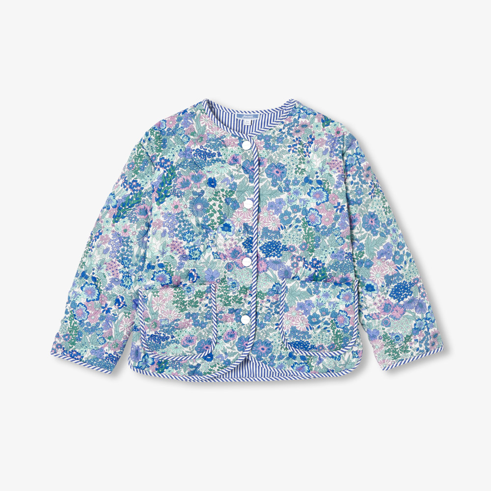 Veste matelassée enfant fille en tissu Liberty Veste matelassée enfant fille en tissu Liberty
