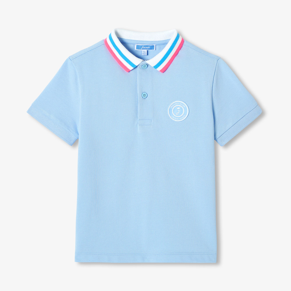 Polo enfant garçon en mini piqué de coton