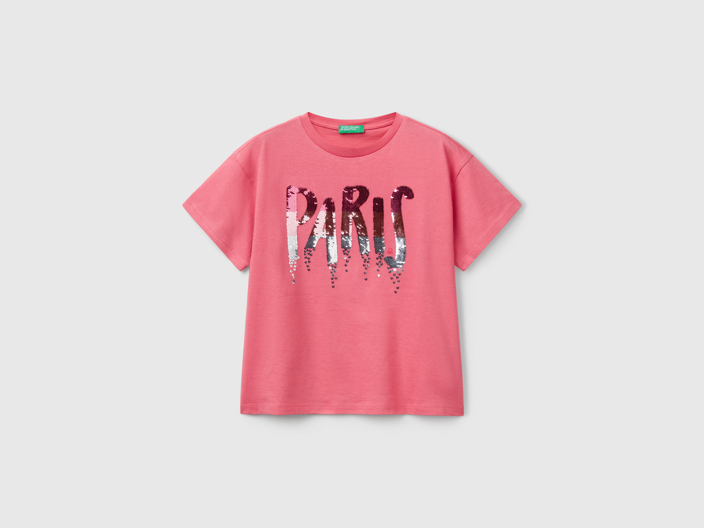 T-shirt avec imprimé et paillettes