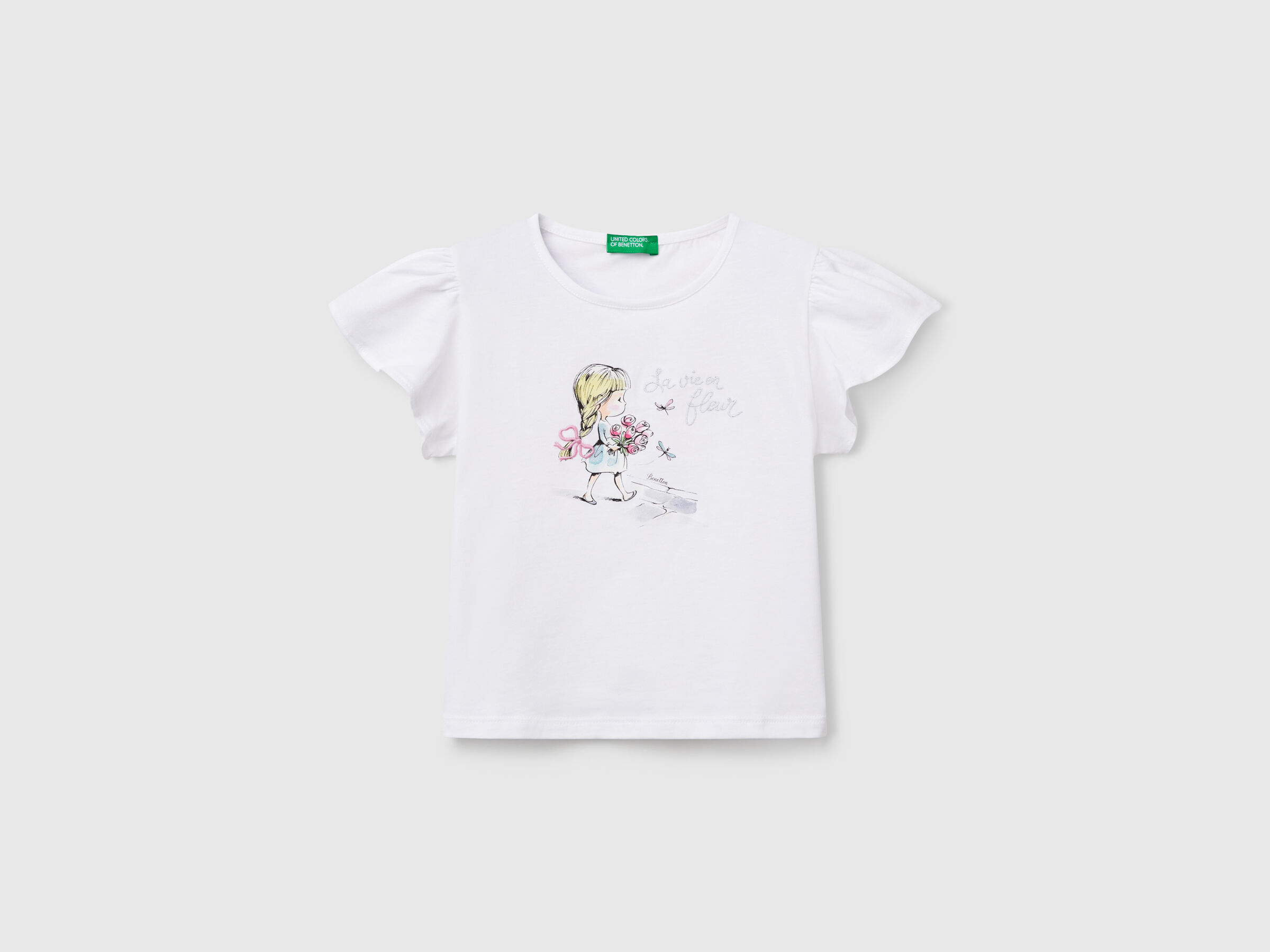 T-shirt avec imprimé et broderie