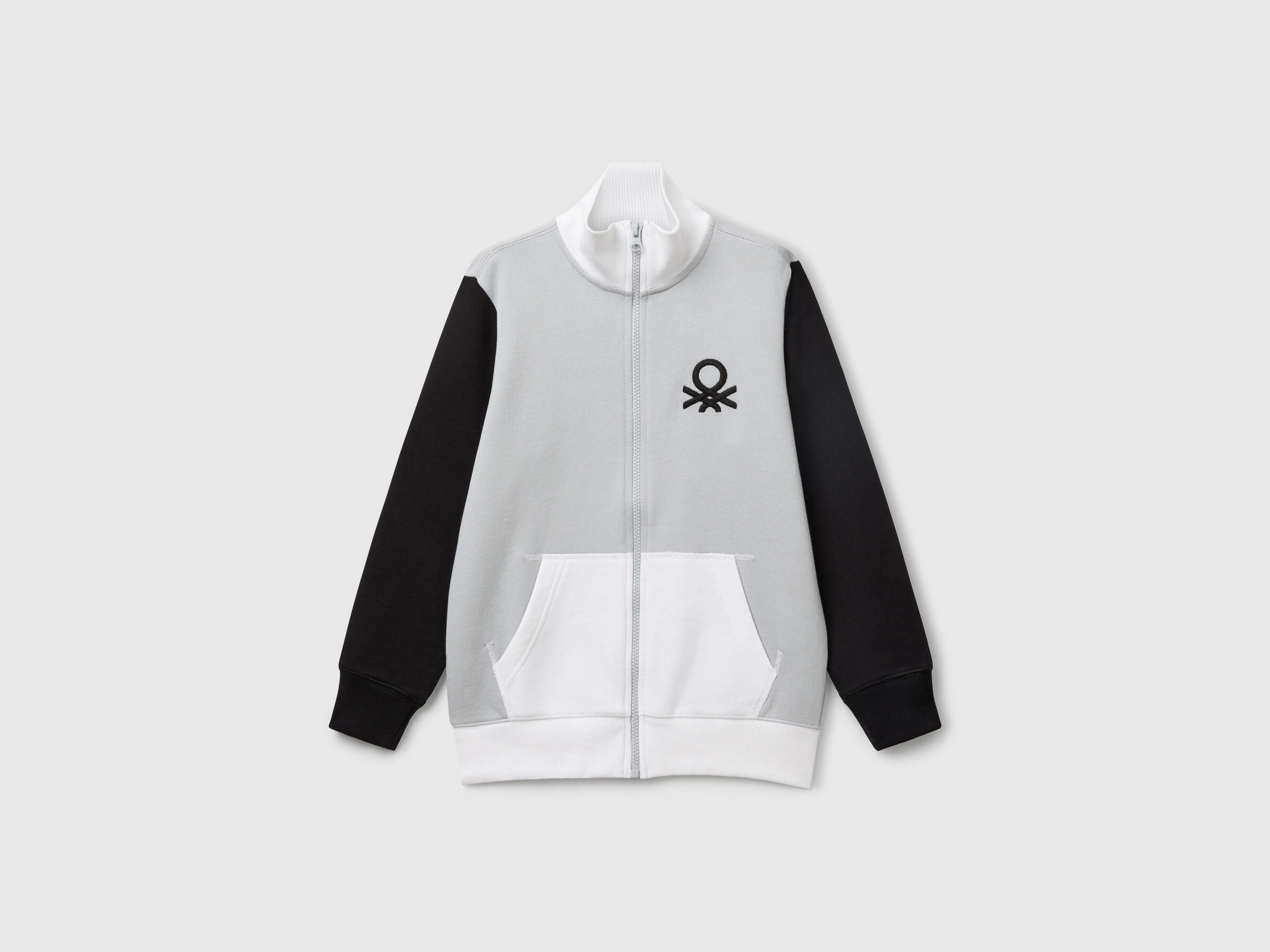 Sweat-shirt zippé en coton pur